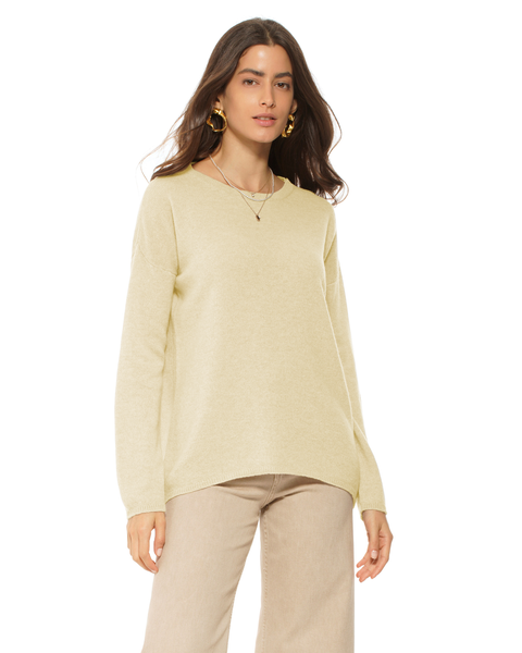 Lightweight Oversized Pure Cashmere Boatneck Sweater