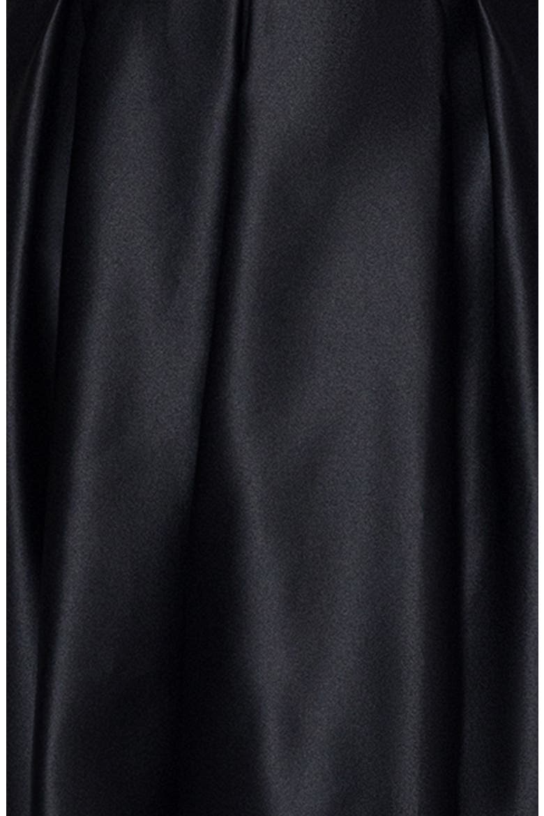 Corset Bodice Satin Cocktail Minidress, Alternate, color, BLACK