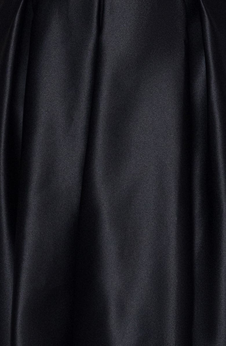 Blondie Nites Corset Bodice Satin Cocktail Minidress, Alternate, color, Black