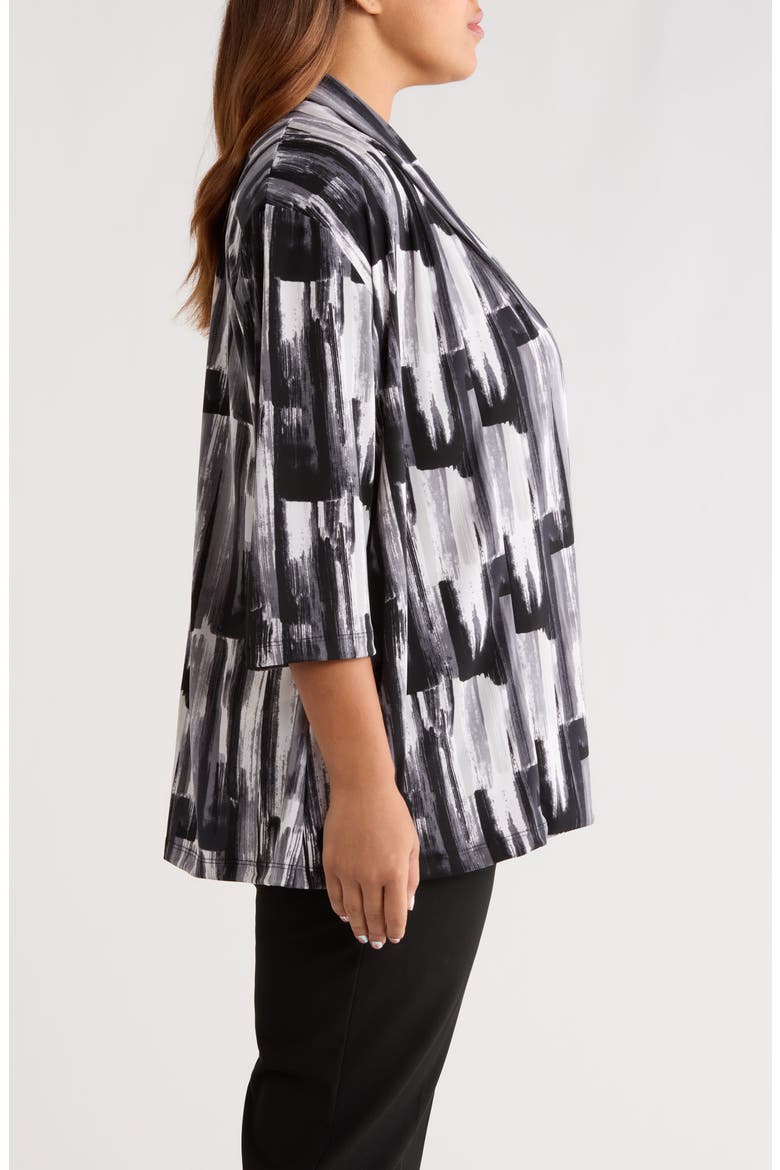 Brushstroke Print Knit Jacket, Alternate, color, BRUSHSTROKE
