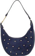 Persaman New York Studded Suede Shoulder Bag