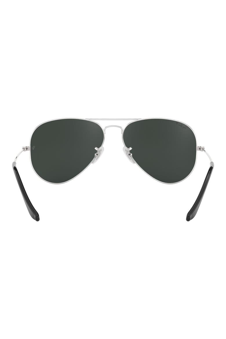 Standard Icons 58mm Mirrored Polarized Aviator Sunglasses, Alternate, color, GREY SILVE