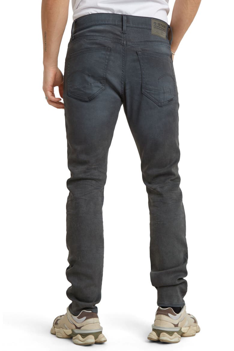 3301 Slim Fit Jeans, Alternate, color, DARK AGED GREY