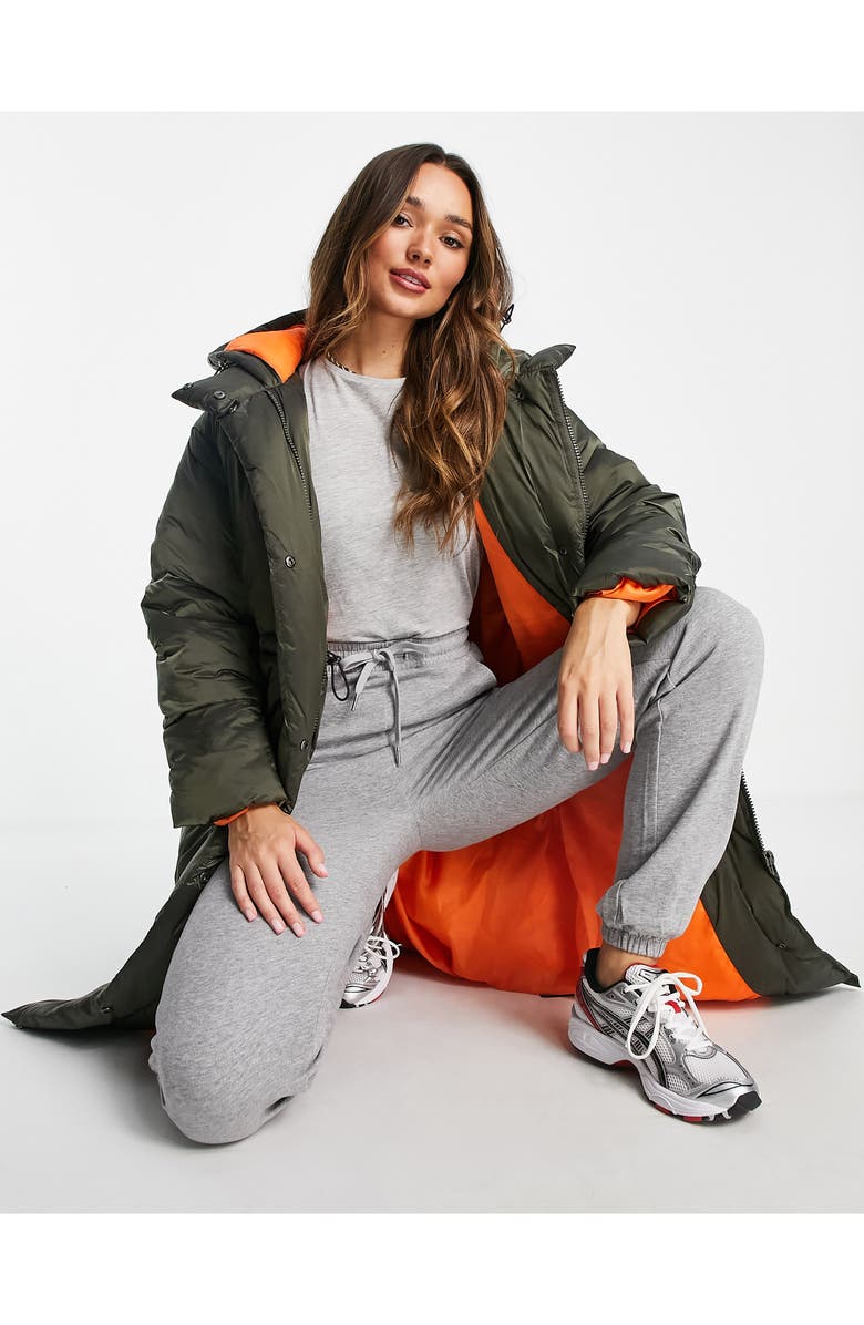 ASOS DESIGN Hooded Longline Parka, Alternate, color, 
