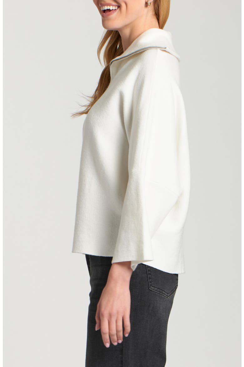 Half-Zip Pullover, Alternate, color, WINTER WHITE