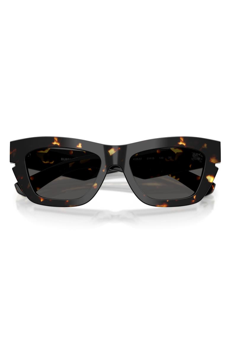 Burberry 51mm Cat Eye Sunglasses, Alternate, color, Yellow Havana/Dark Grey