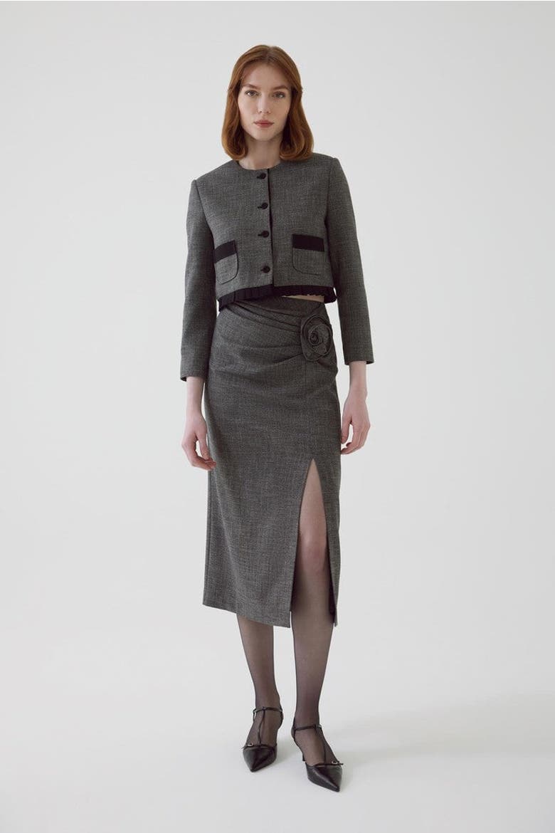 Amias Cropped Jacket, Alternate, color, ANTHRACITE