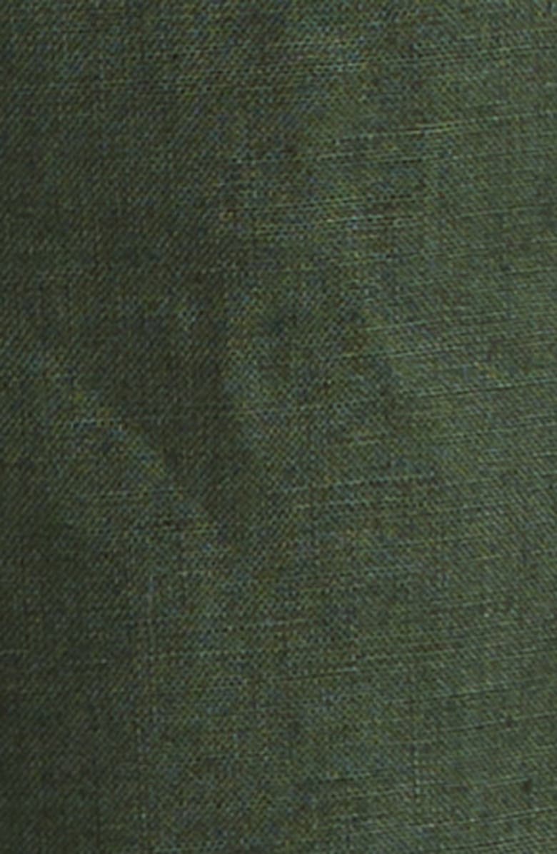 Dolce&Gabbana Crop Linen Trousers, Alternate, color, V0304 Militare Scuro