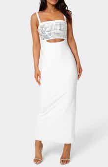 bebe Embellished Maxi Dress