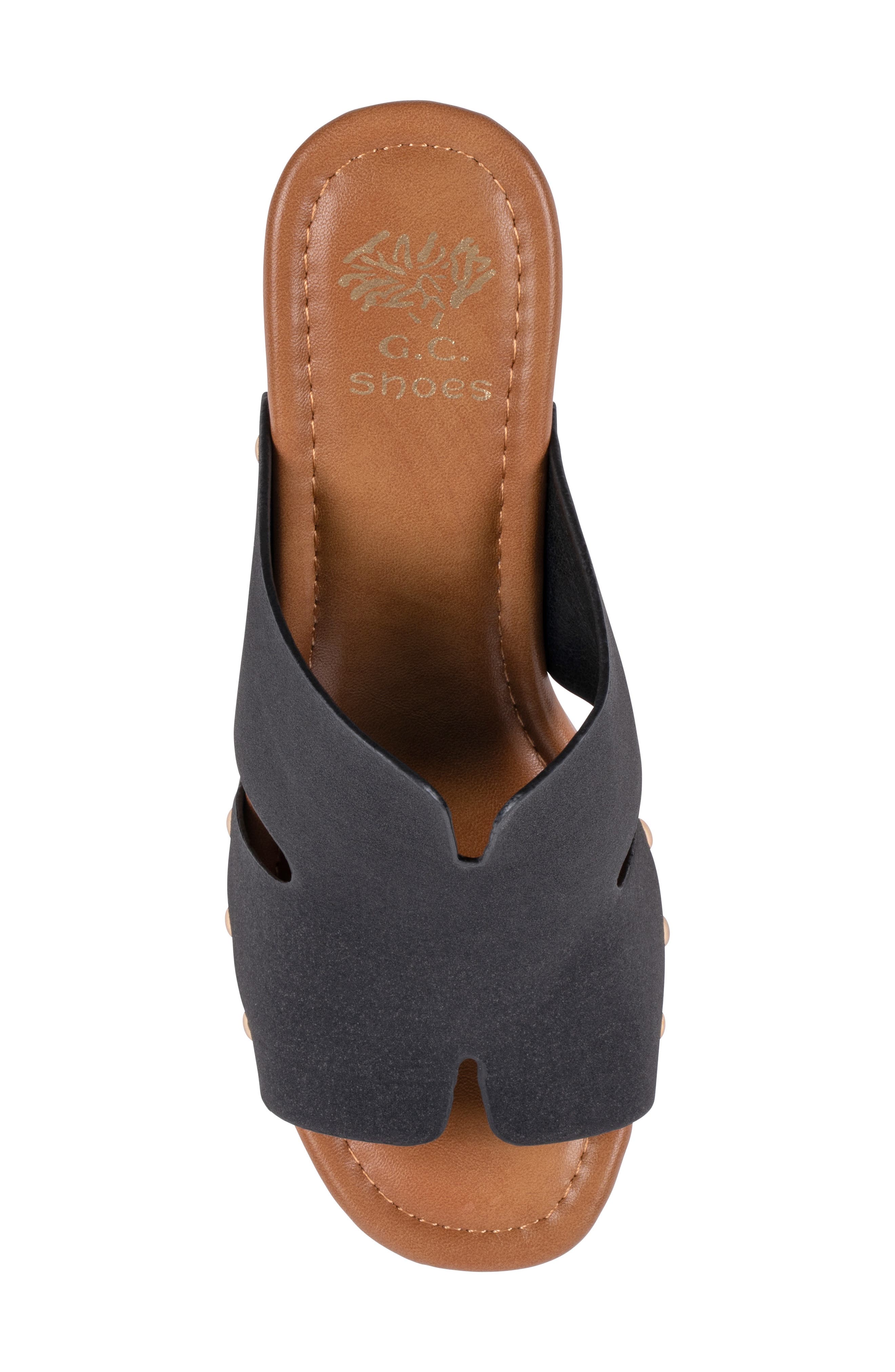 GOOD CHOICE NEW YORK Cocktail Cutout Platform Mule, Alternate, color, Black