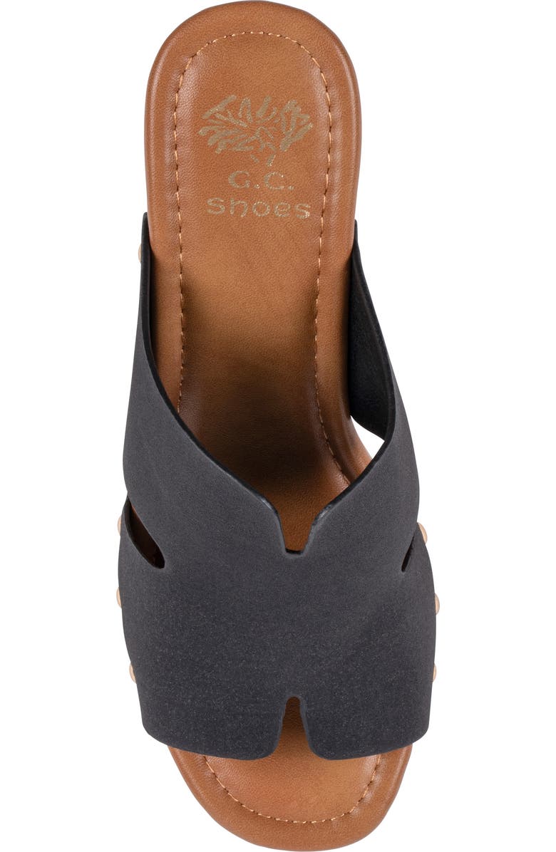 GOOD CHOICE NEW YORK Cocktail Cutout Platform Mule, Alternate, color, Black