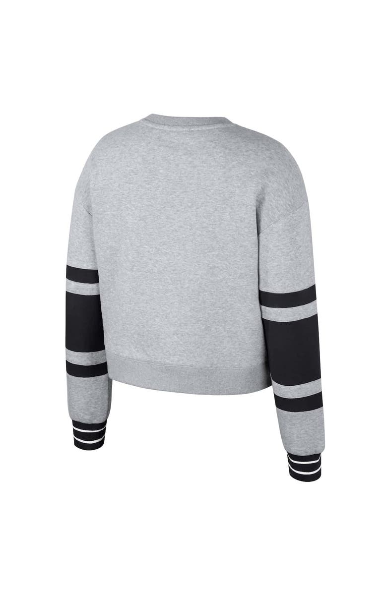 Stadium Essentials Women's Stadium Essentials Heather Gray LAFC Scrimmage Cropped Pullover Sweatshirt, Alternate, color, Heather Gray