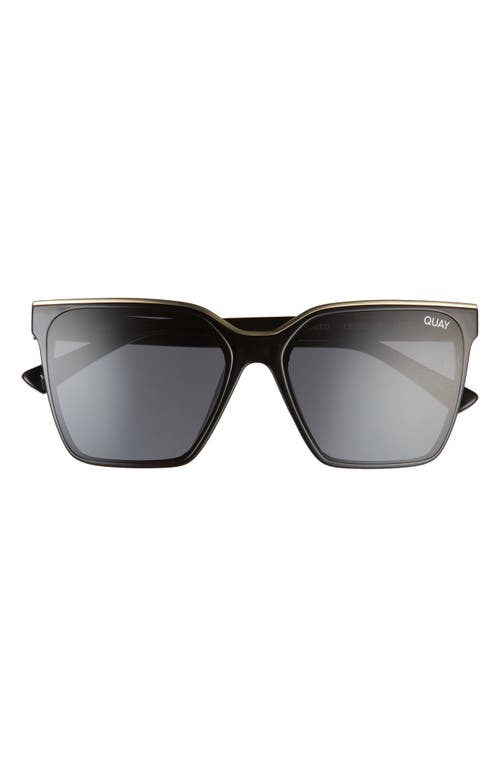 Quay Level Up 60mm Square Sunglasses In Black