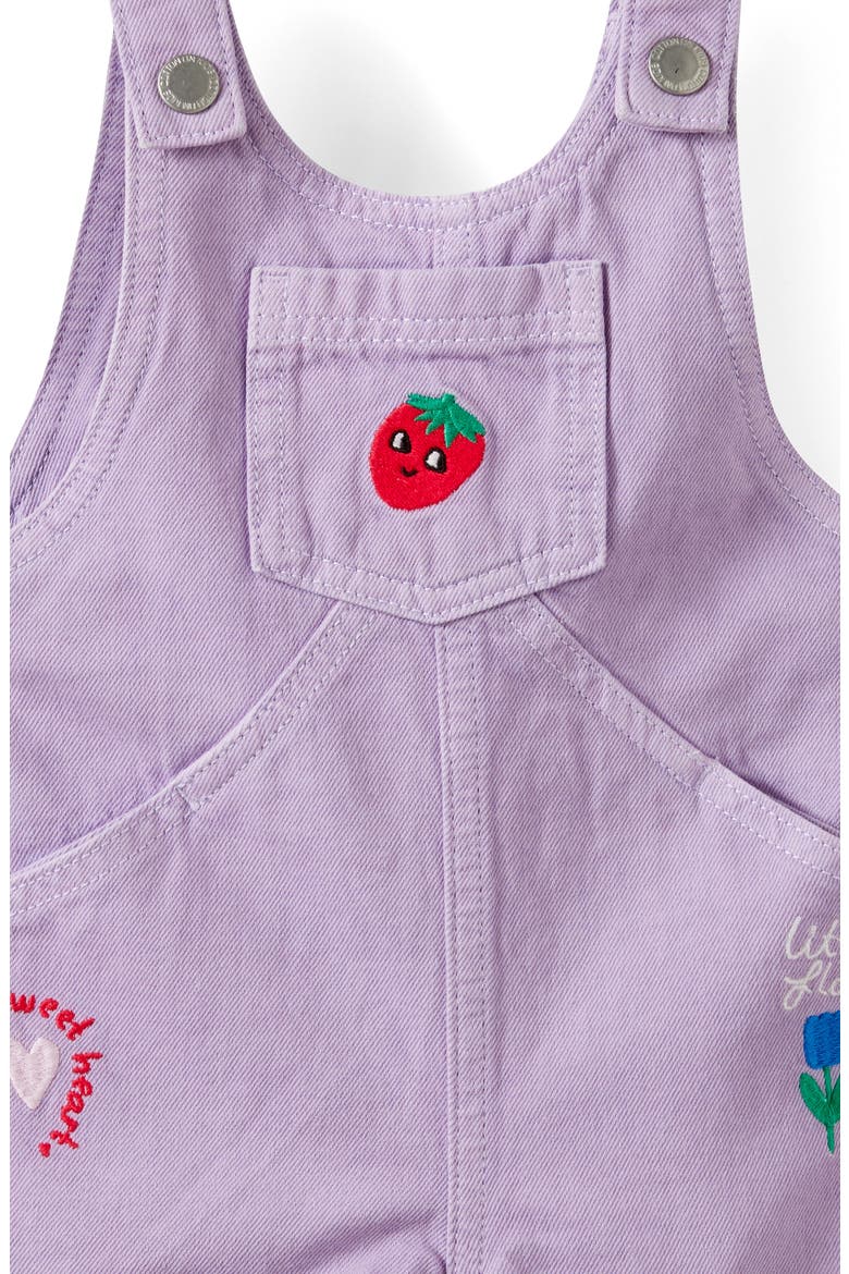 Aspen Denim Shortall, Alternate, color, Vintage Lilac Wash Berry
