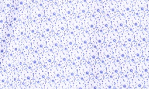 Shop Tailorbyrd Floral Print Performance Polo In Blue