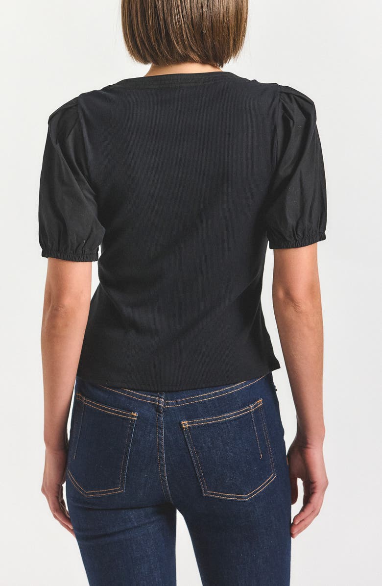 Derek Lam 10 Crosby Willa Balloon Sleeve Top, Alternate, color, Black