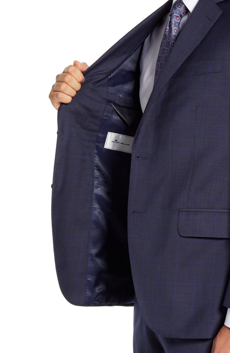 Peter Millar Flynn Classic Fit Windowpane Wool Suit, Alternate, color,