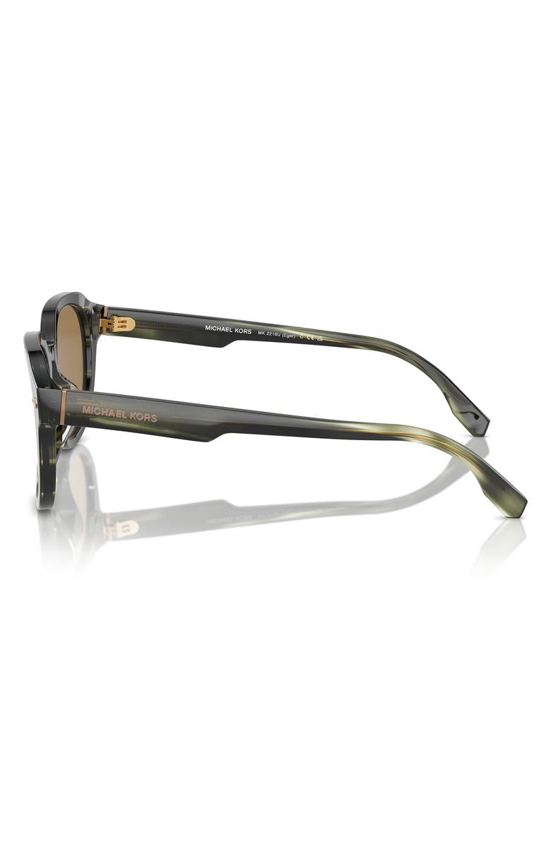 Michael Kors Eger 52mm Round Sunglasses, Alternate, color, Olive
