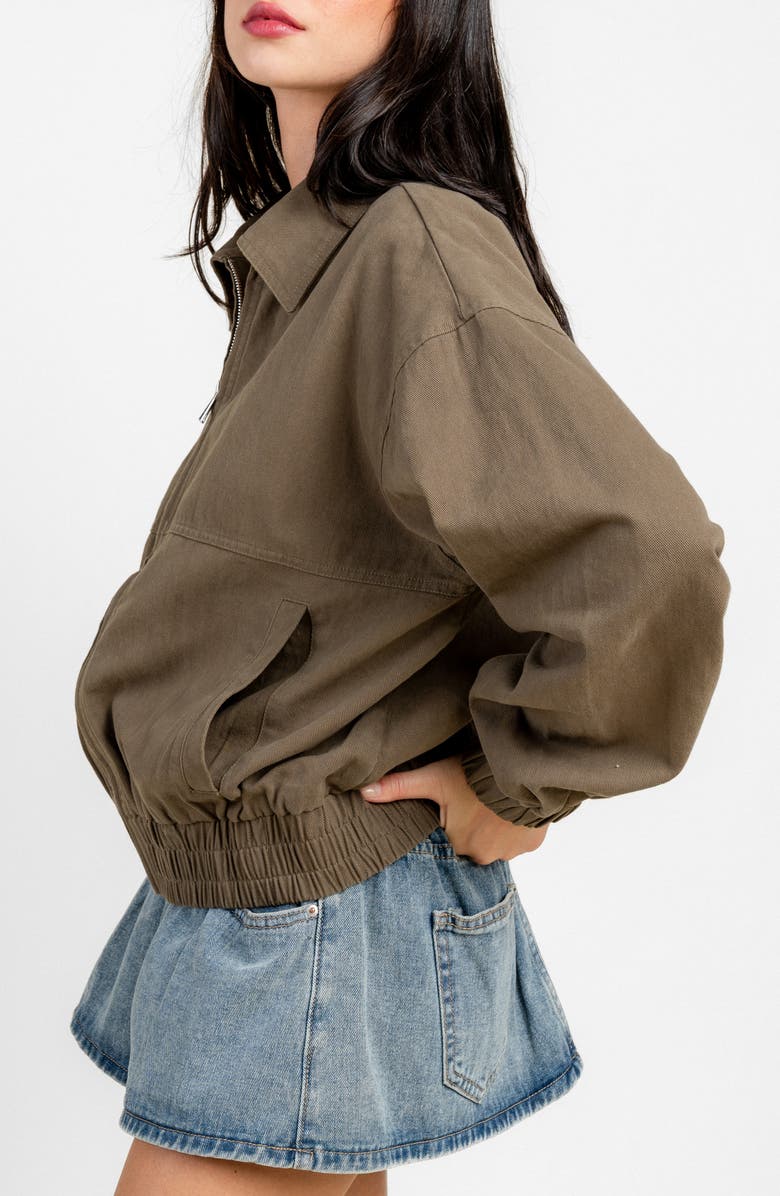 Beivy Riper Twill Bomber Jacket, Alternate, color, Olive