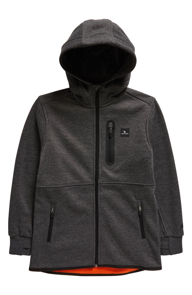 Rip Curl Kids' Departed Zip-Up Hooded Jacket, Main, color,