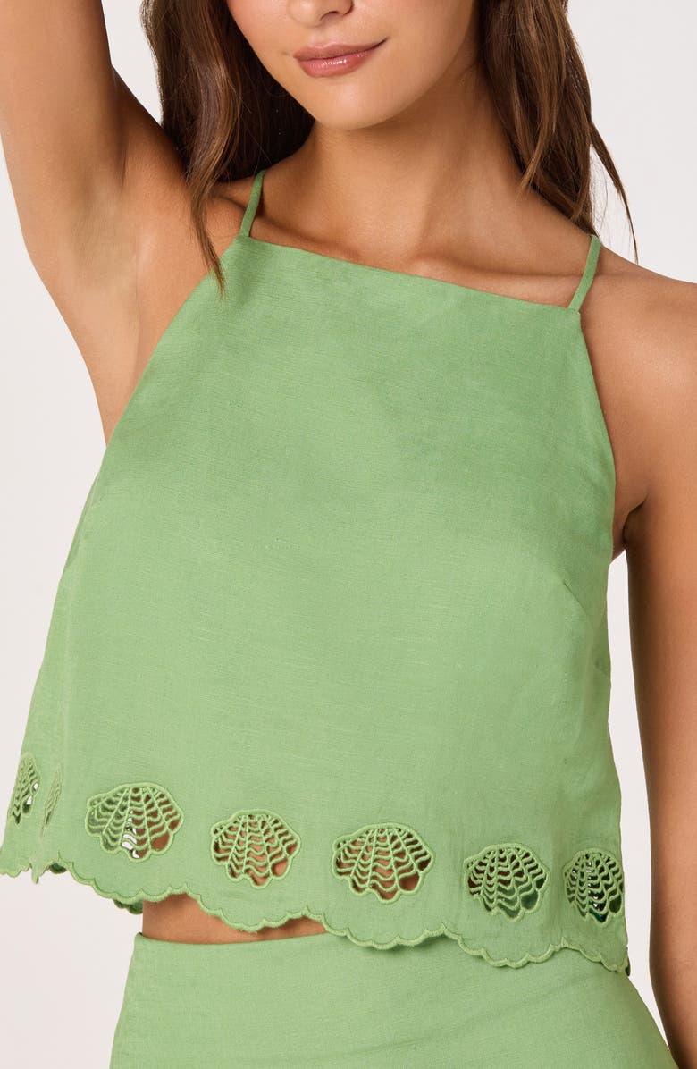 ASTR the Label Taniya Crop Embroidered Top, Alternate, color, Green