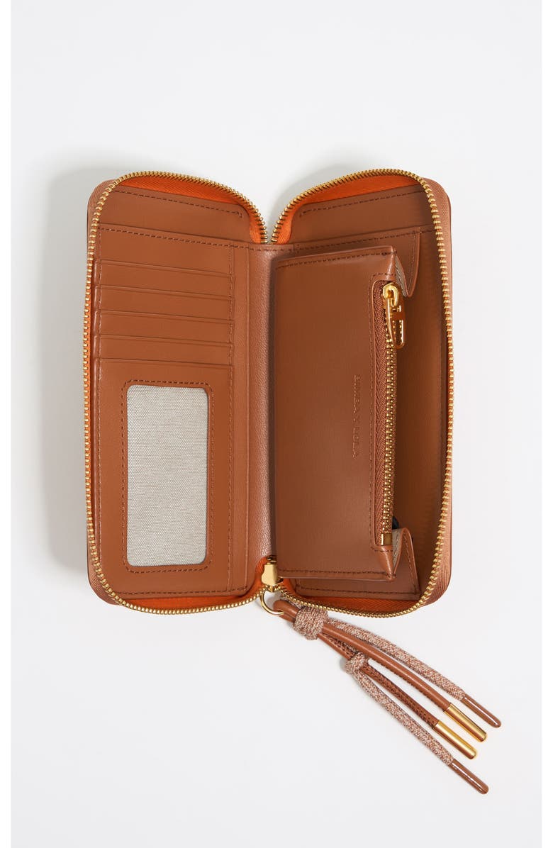 Bimba y Lola Tan Leather Horizontal Wallet, Alternate, color, Tan