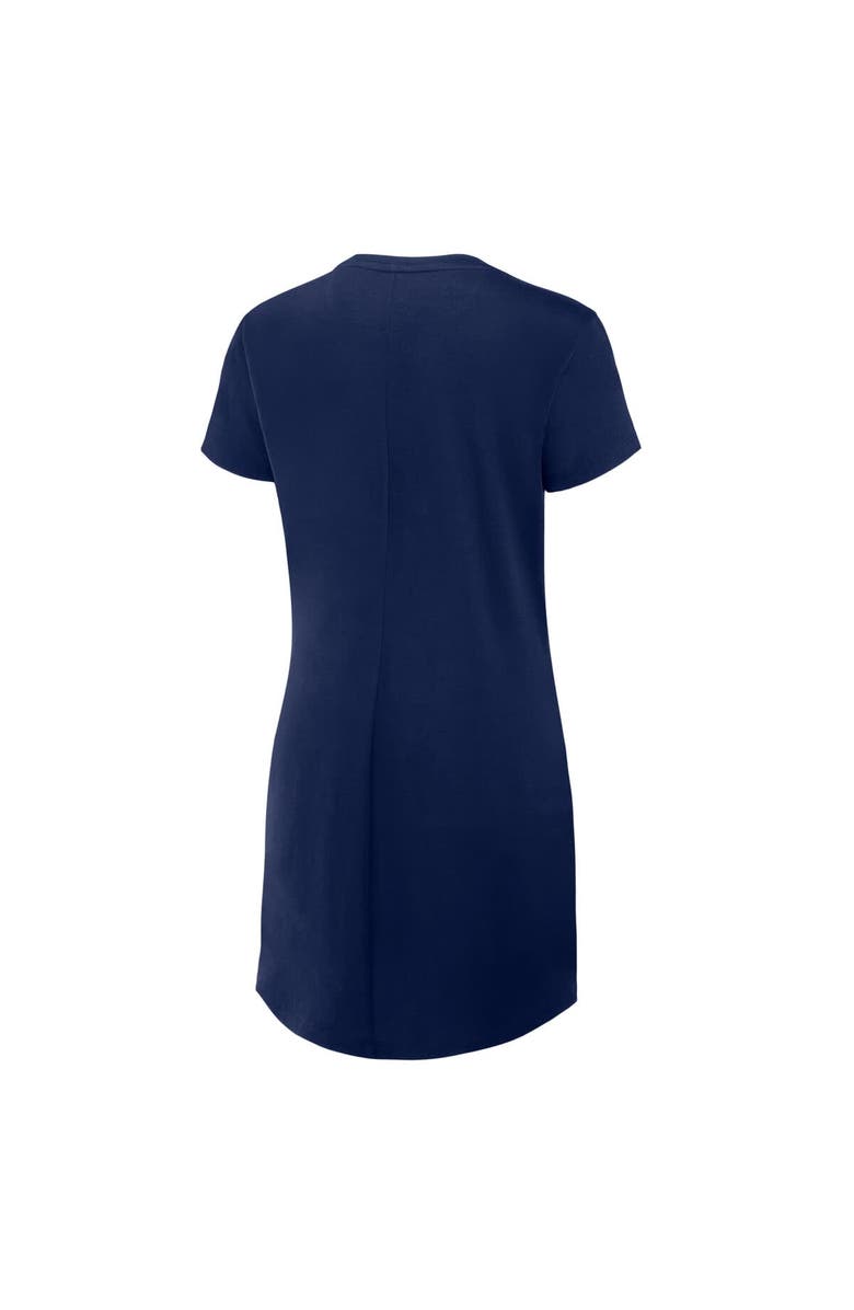 FANATICS Women's Fanatics Navy Notre Dame Fighting Irish Relaxed Fit Drape T-Shirt Dress, Alternate, color, 