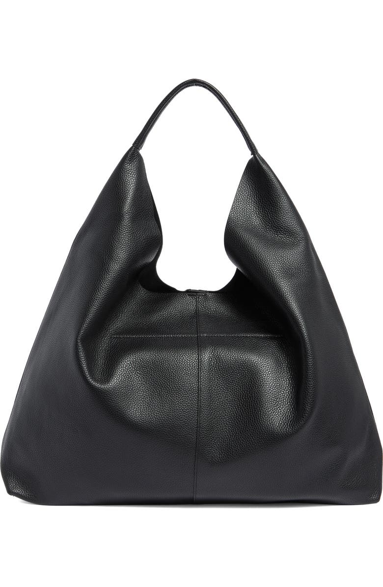 Kurt Geiger London Violet Leather Hobo Bag, Alternate, color, Black