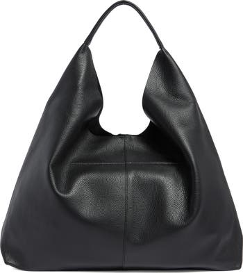 Violet Leather Hobo Bag