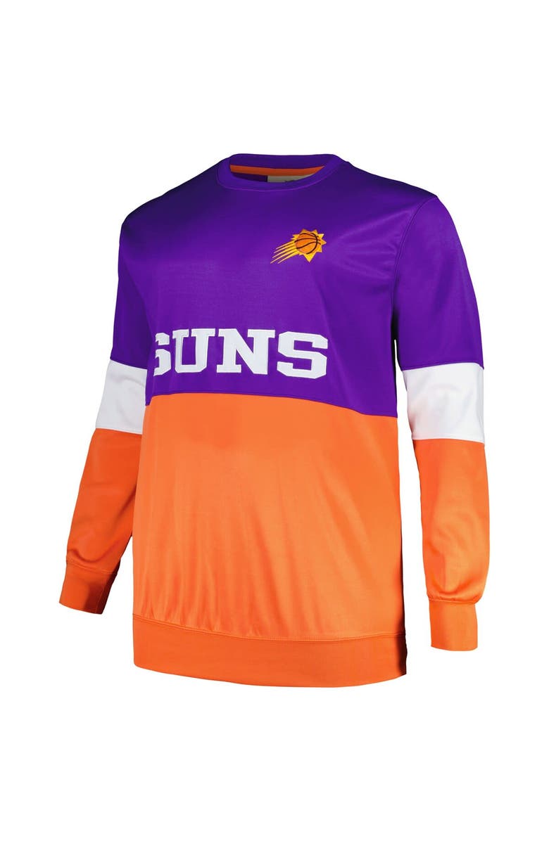 FANATICS Men
s Fanatics Branded Purple/Orange Phoenix Suns Big 
Tall Split Pullover Sweatshirt, Alternate, color, Purple