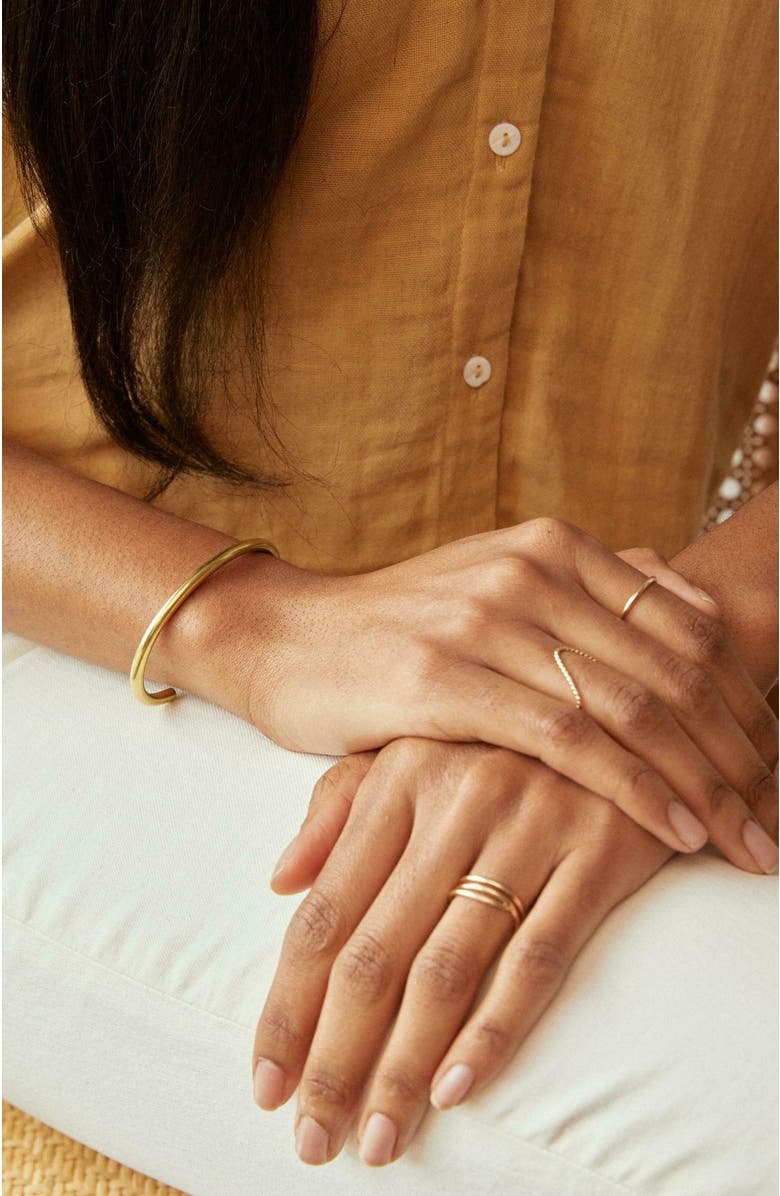 ABLE Chunky Cuff Bracelet, Alternate, color, Gold Plated