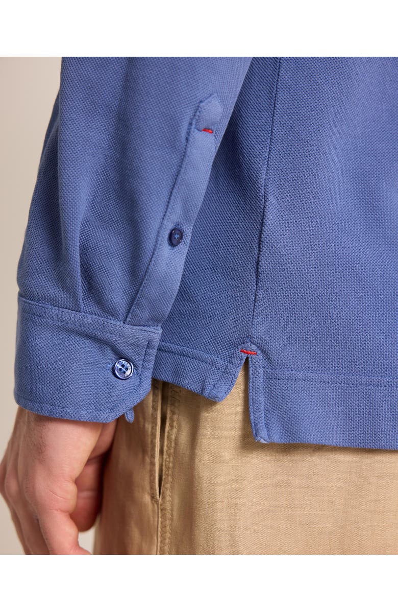 Orlebar Brown Garfield Classic Fit Garment Dye Jersey Polo Shirt, Alternate, color, Nightfall Blue