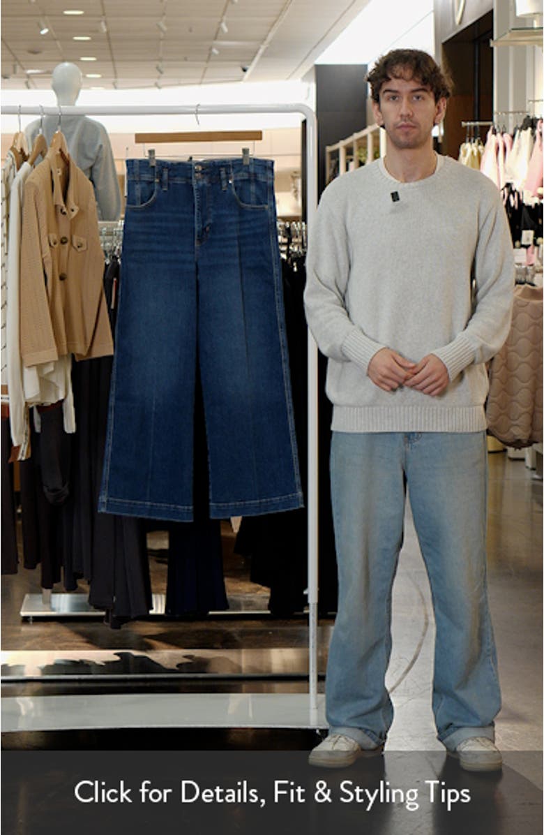 The Seamed High Waist Ankle Wide Leg Jeans, sales video thumbnail