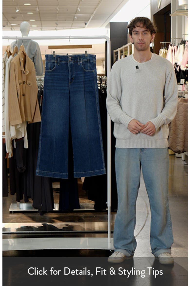 The Seamed High Waist Ankle Wide Leg Jeans video