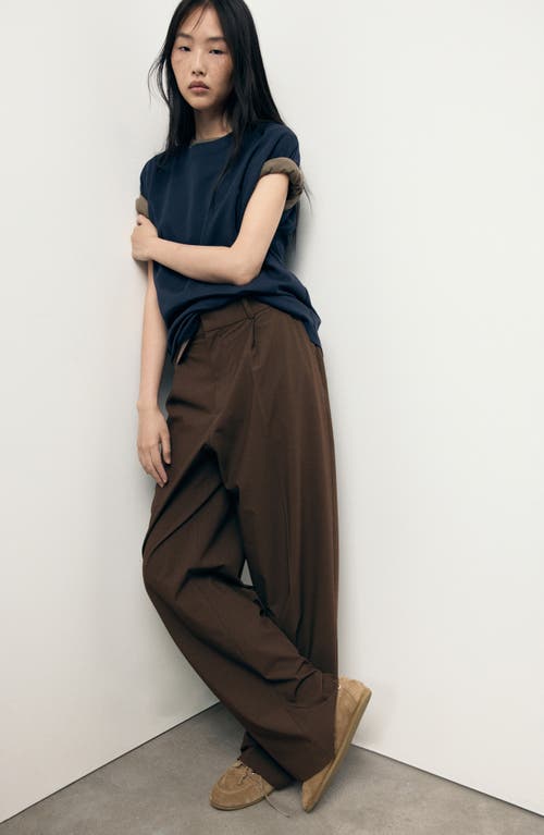 Mango Pleated Wide Leg Pants In Multi