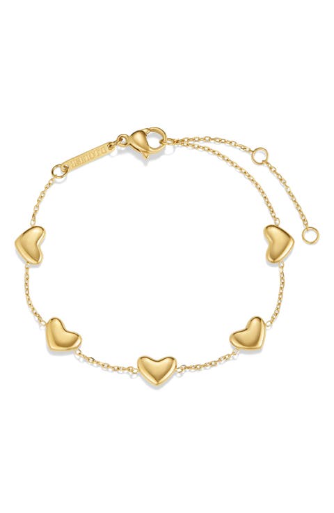 Bubble Heart Charm Bracelet
