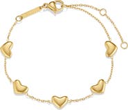 D.LOUISE Bubble Heart Charm Bracelet