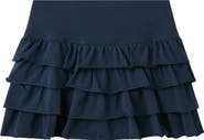 MANGO TEEN Ruffled Stretch Cotton Miniskirt