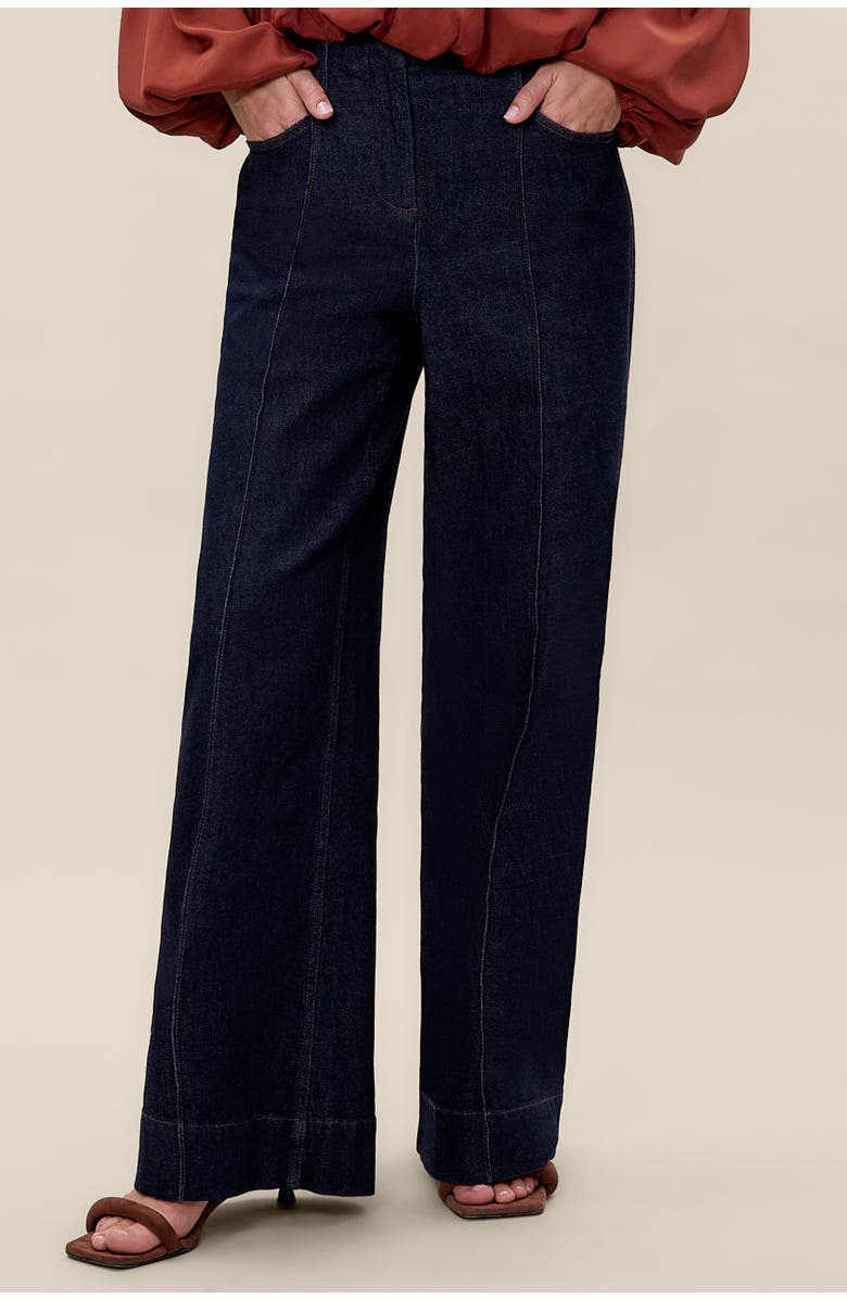 Rebecca Taylor Carmen Denim Pant, Alternate, color, Carmen Indigo