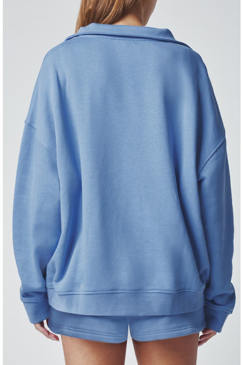 Cozy Crush Half-Zip Cotton Blend Sweatshirt, Alternate, color, VINTAGE BLUE