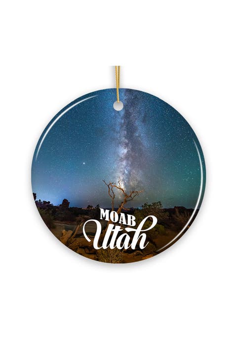 Moab Utah Milky Way Night Sky Ornament - Version 1