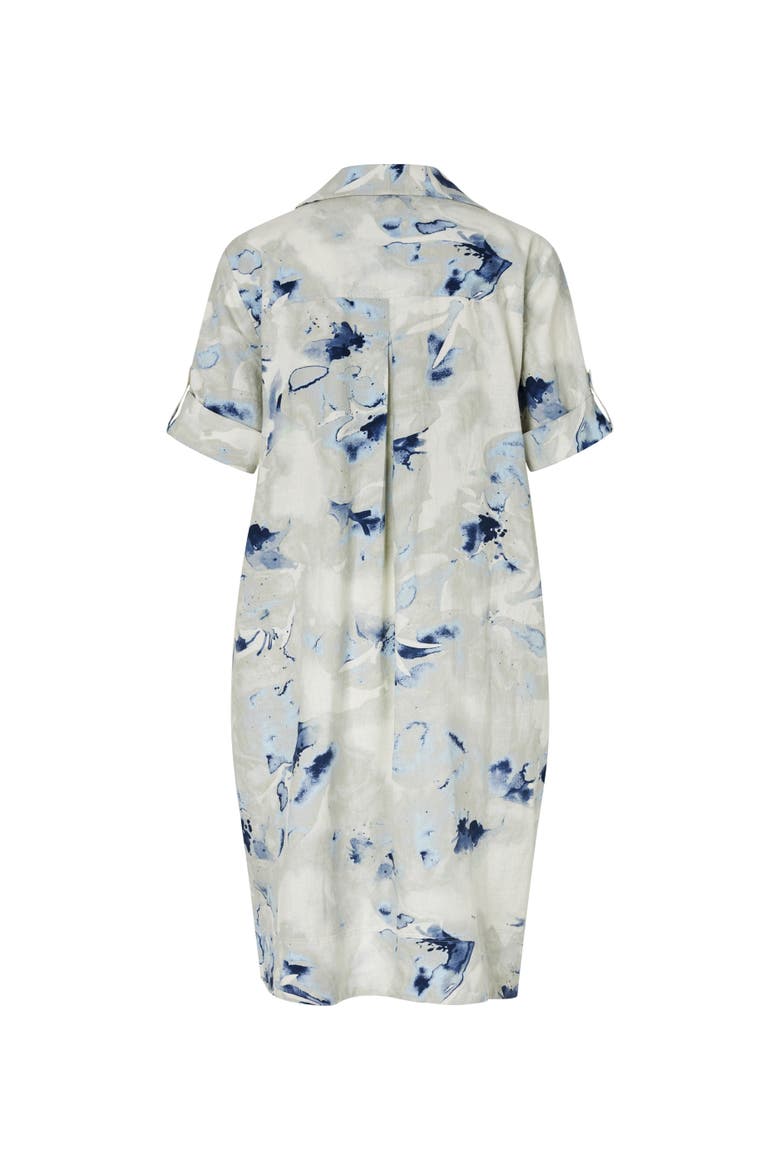 Manaevira Floral Printed Tunic Dress, Alternate, color, Skyway