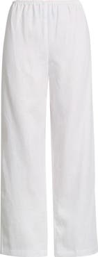 Reformation Lilah Lace Trim Linen Pants