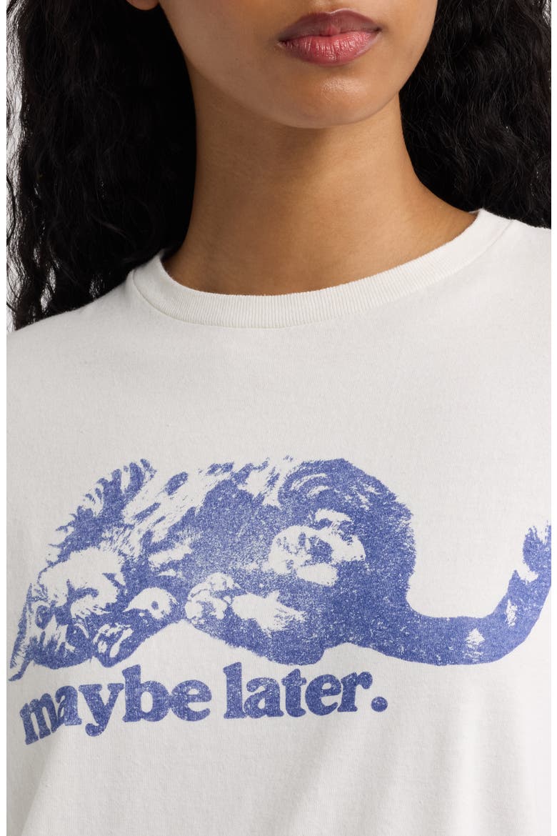 Maybe Later Cat Graphic T-Shirt, Alternate, color, ECRU