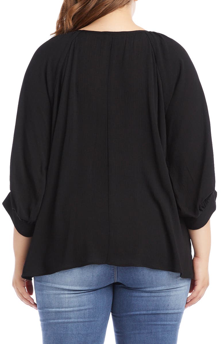 Karen Kane Blouson Sleeve Peasant Blouse, Alternate, color,