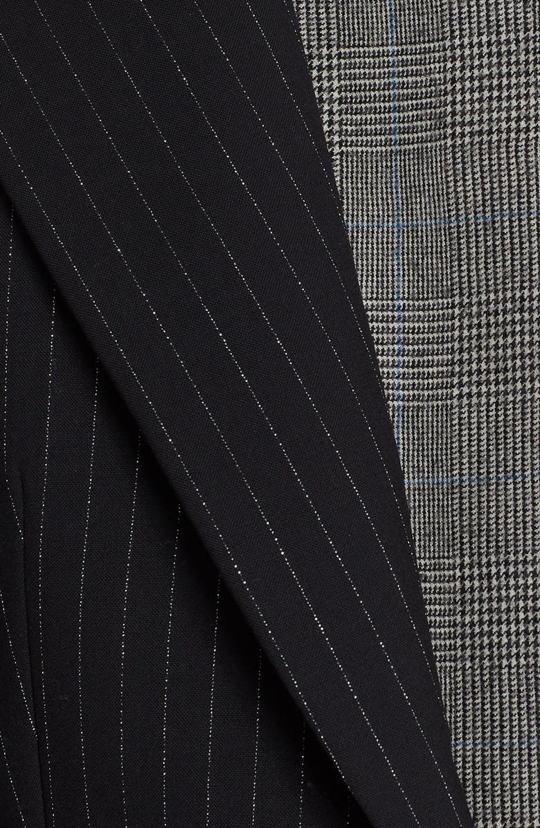 McQueen Alexander McQueen Mixed Media Blazer, Alternate, color, 