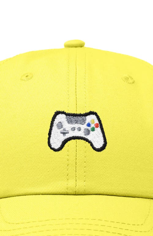 Dalix Game Controller Embroidered Hat In Yellow