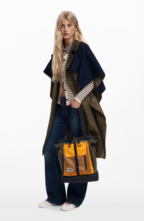 Desigual Convertible Backpack Tote In Brown