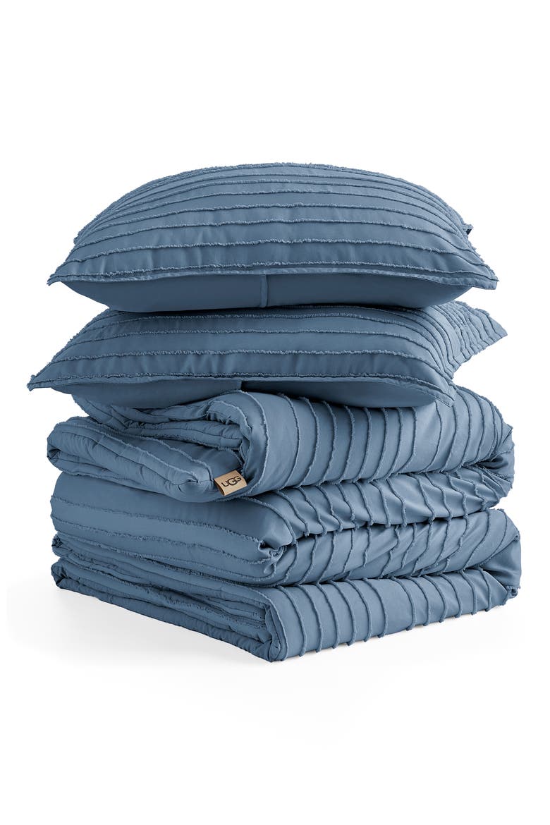 Devon Texture Comforter & Shams Set, Main, color, TAHOE BLUE
