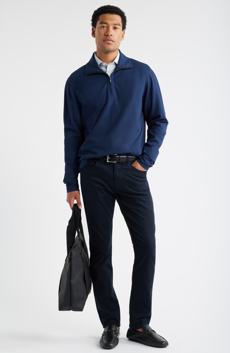 Nordstrom Travel Luxe Quarter Zip Pullover, Alternate, color, Navy Still